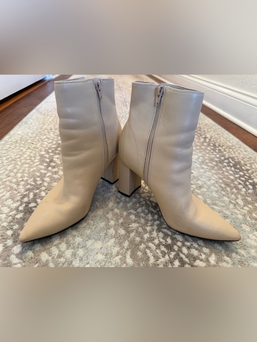 Marc Fisher Women's Pointed Toe Ankle Boots - Beige